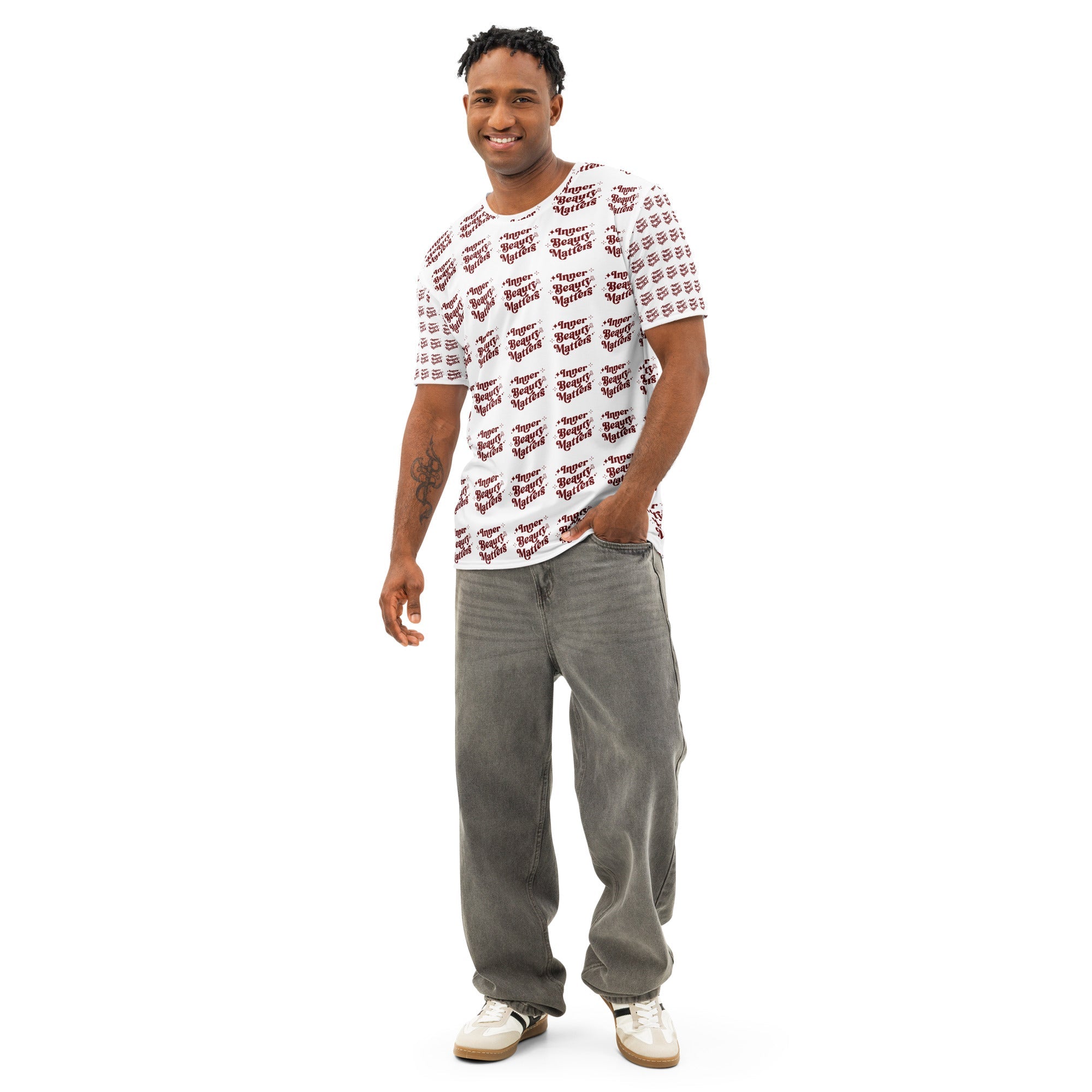 Inner Beauty Matters Men’s cotton crew neck t-shirt - North fleece