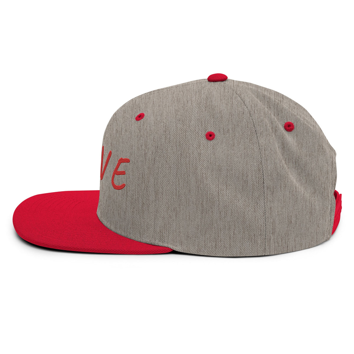 LOVE Snapback Hat – Embroidered Structured Cap - North fleece