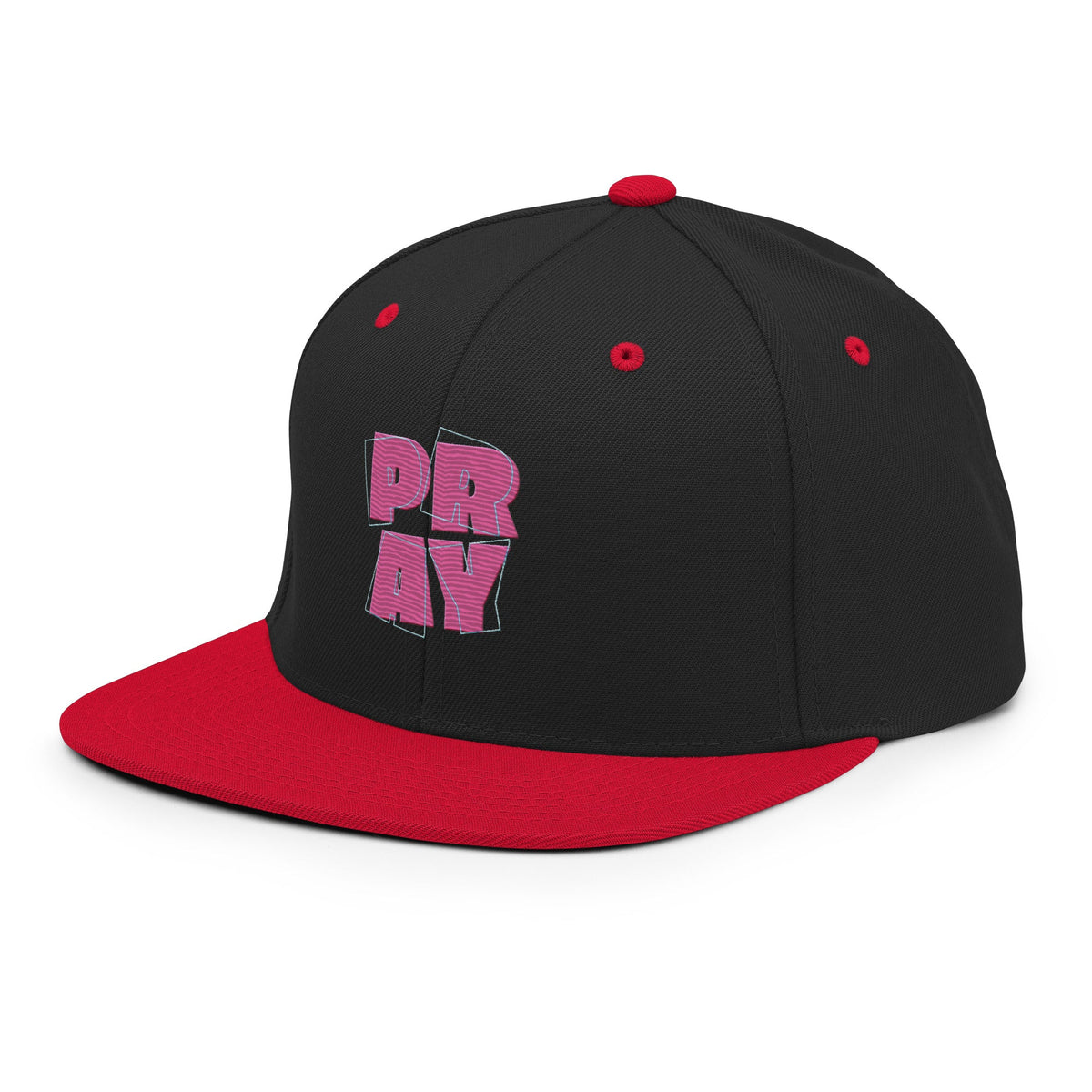 PRAY Snapback Hat Black & Pink Edition - North fleece