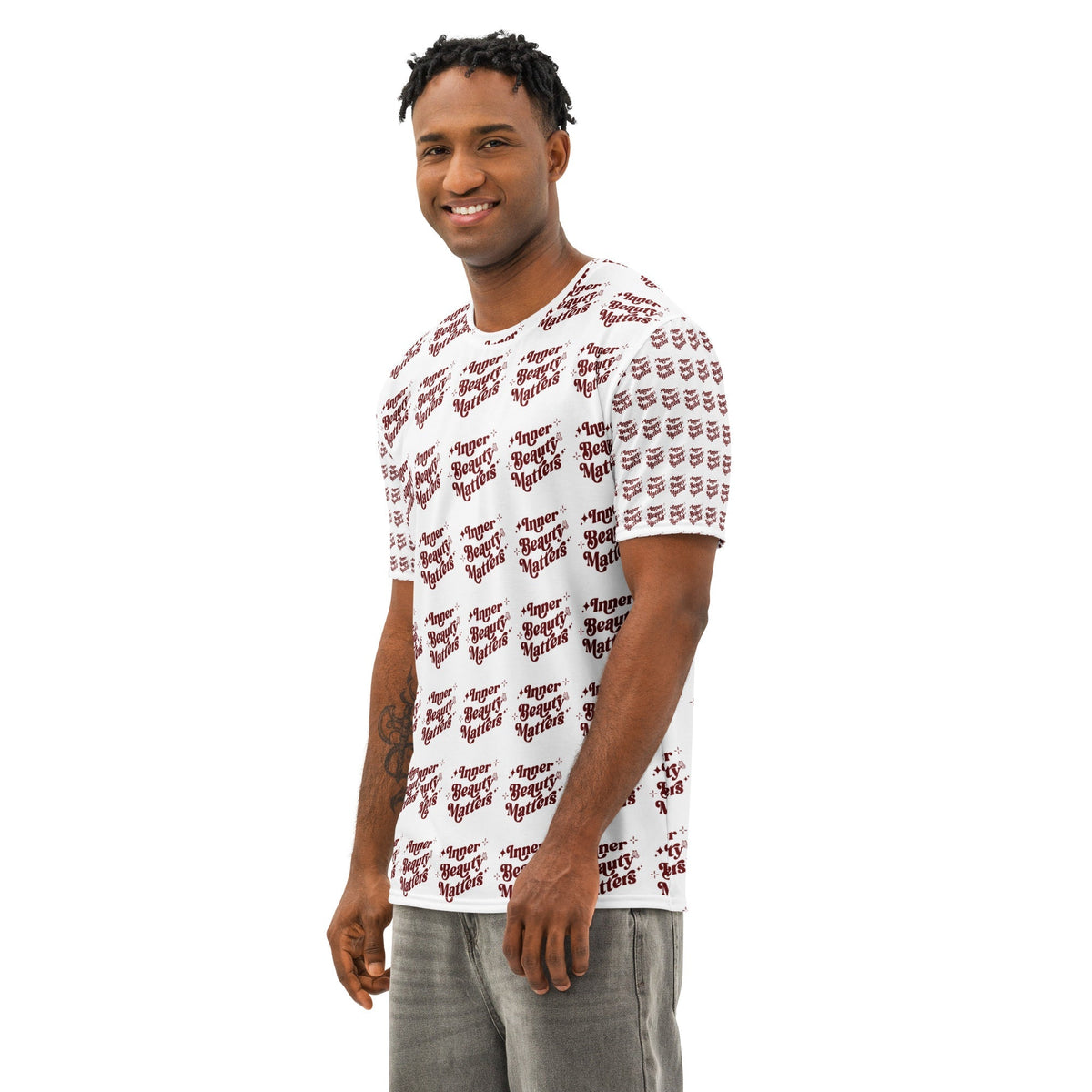 Inner Beauty Matters Men’s cotton crew neck t-shirt - North fleece