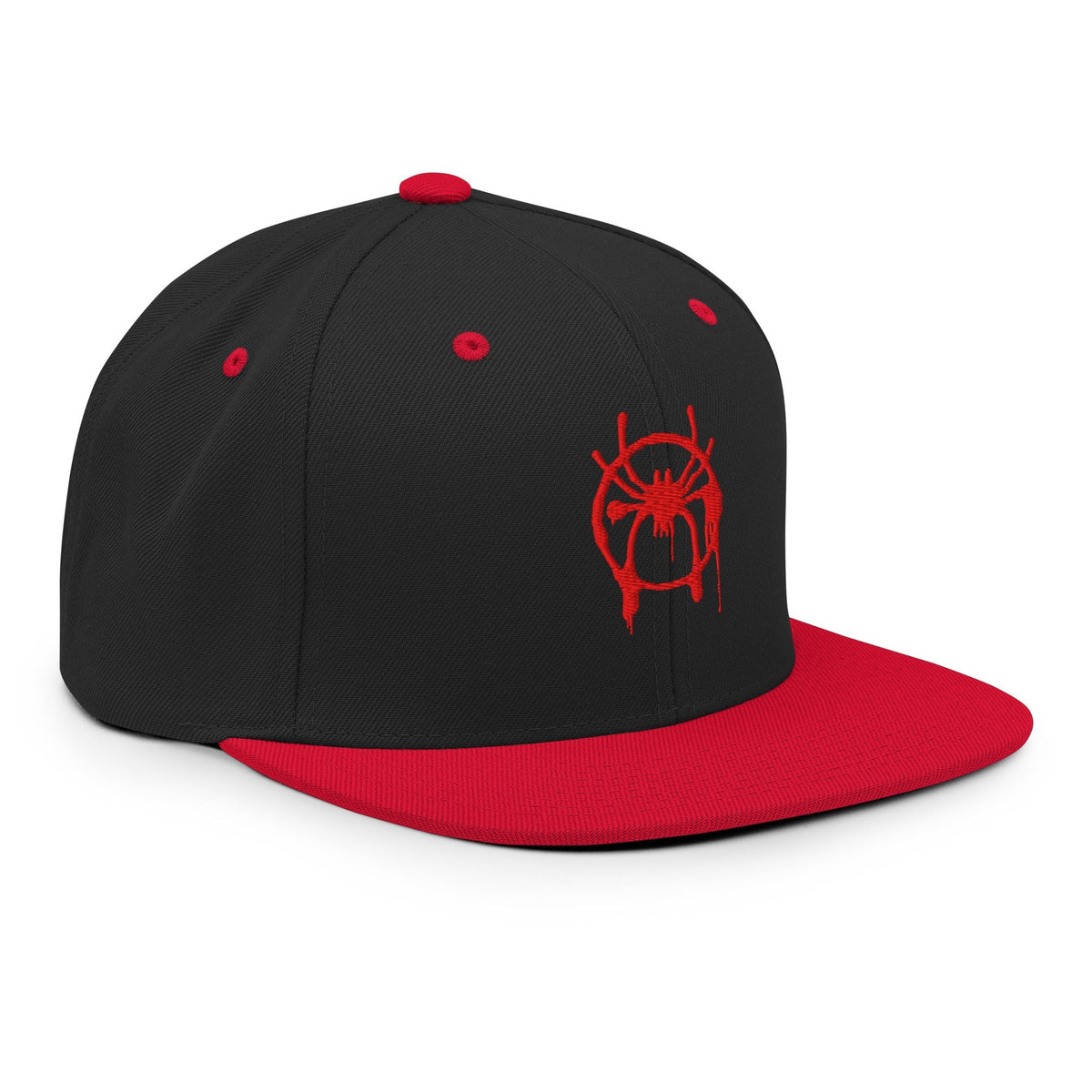SPIDER Snapback Hat — Black & Red Streetwear - North fleece