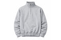 Gray half-zip sweatshirt on a white background