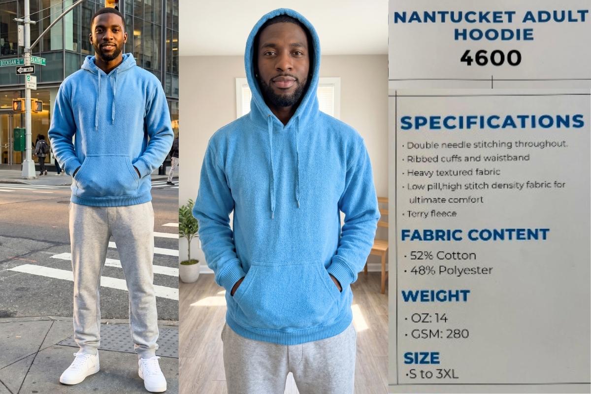 Nantucket Adult Hoodie 4600 – Heavy Textured