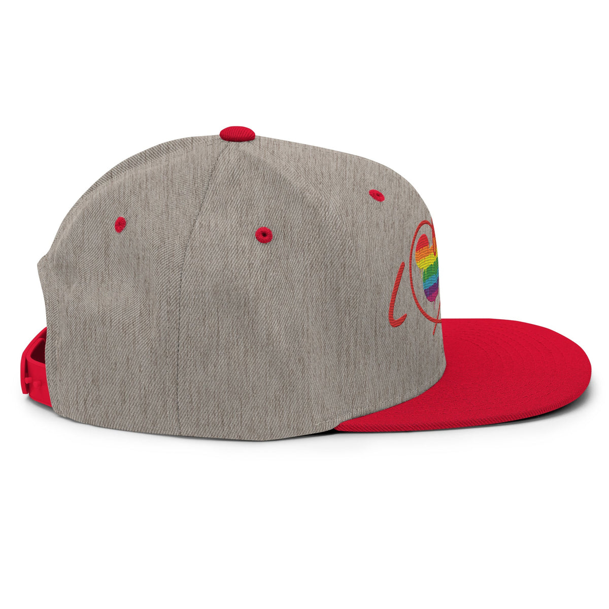 LOVE Snapback Hat – Embroidered Structured Cap - North fleece
