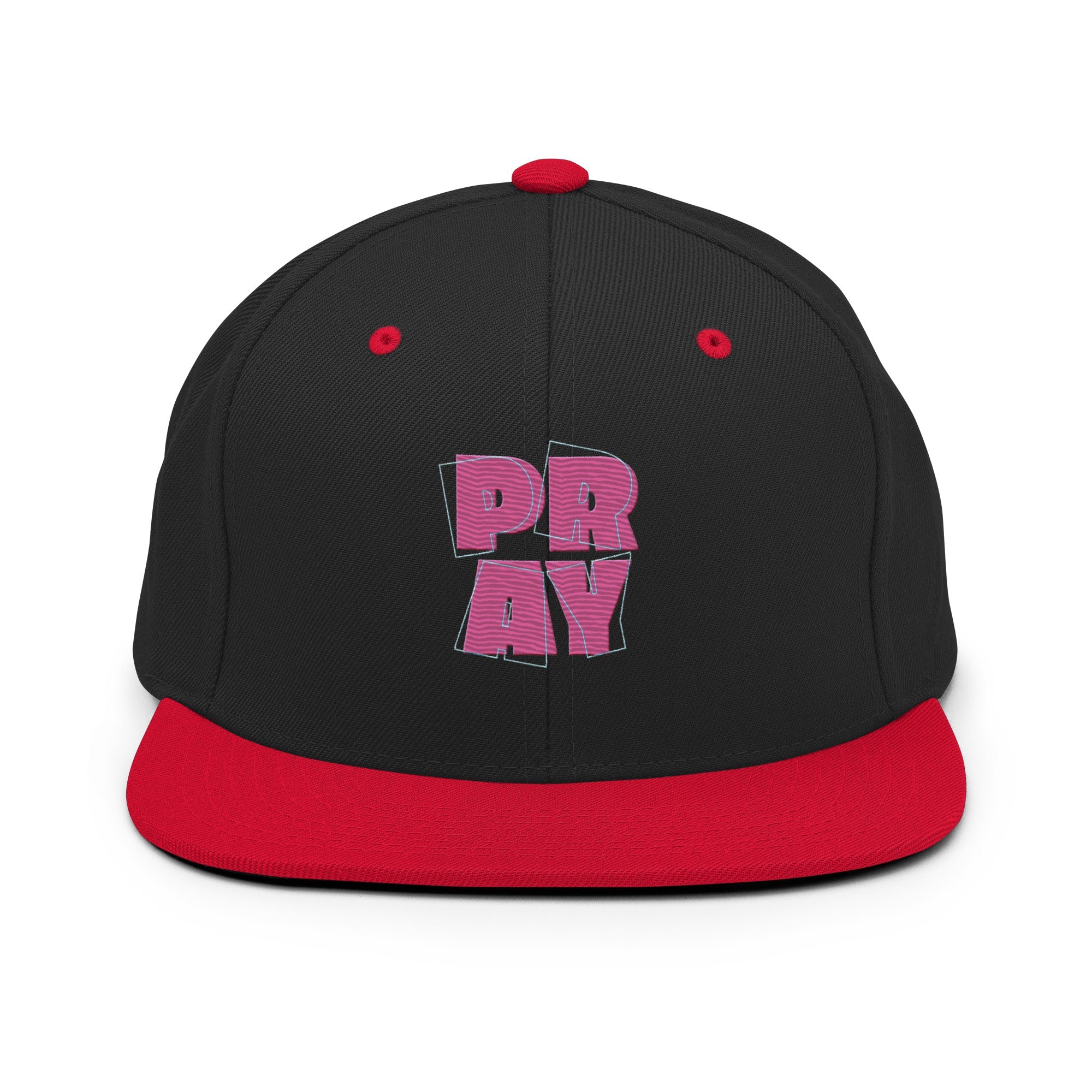 PRAY Snapback Hat Black & Pink Edition - North fleece