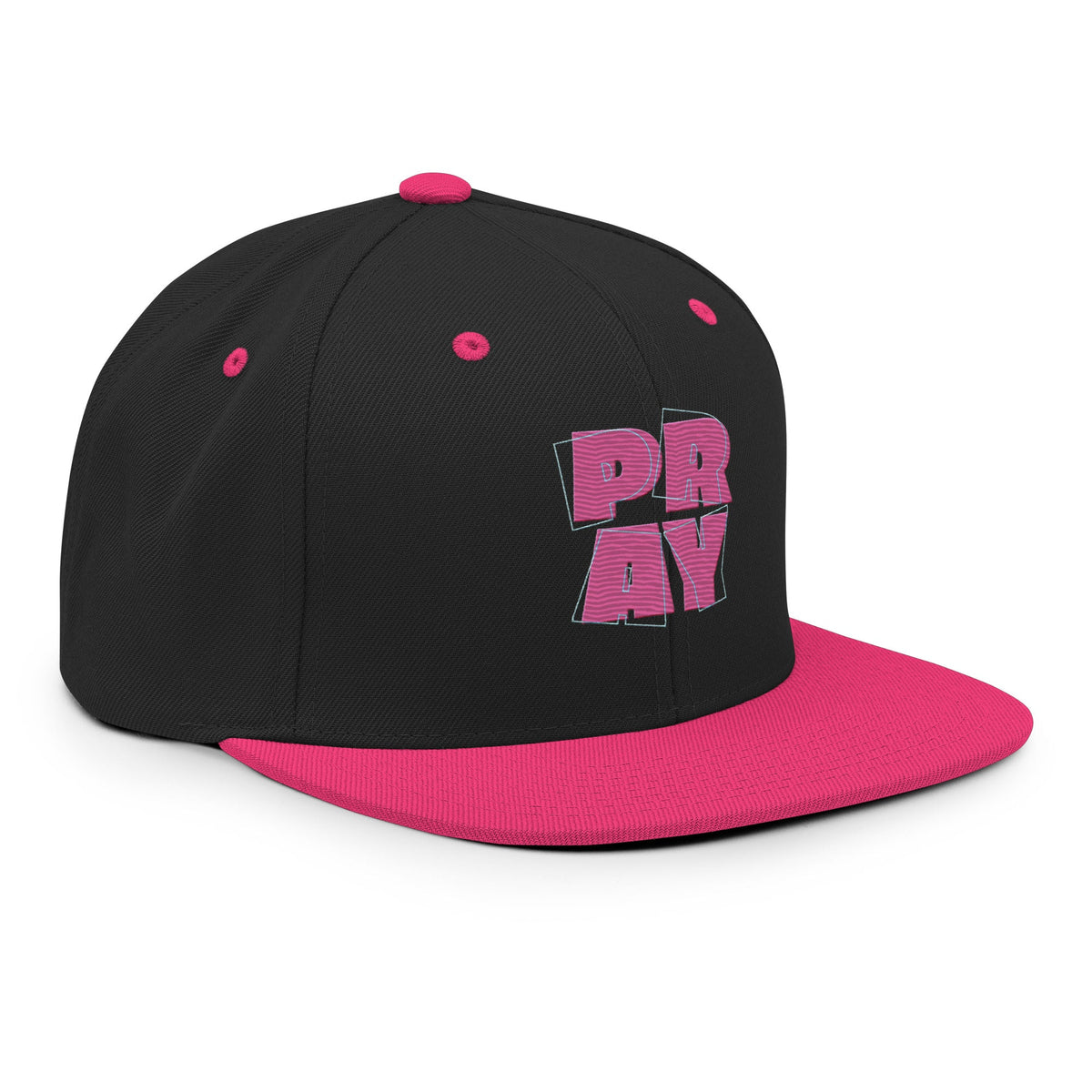 PRAY Snapback Hat Black & Pink Edition - North fleece