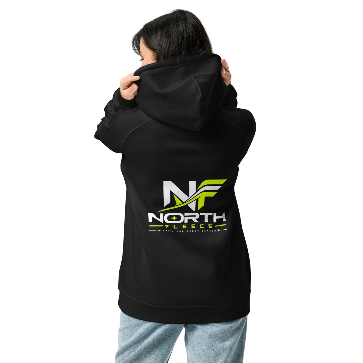 Premium Unisex Eco Raglan Hoodie North Fleece - North fleece