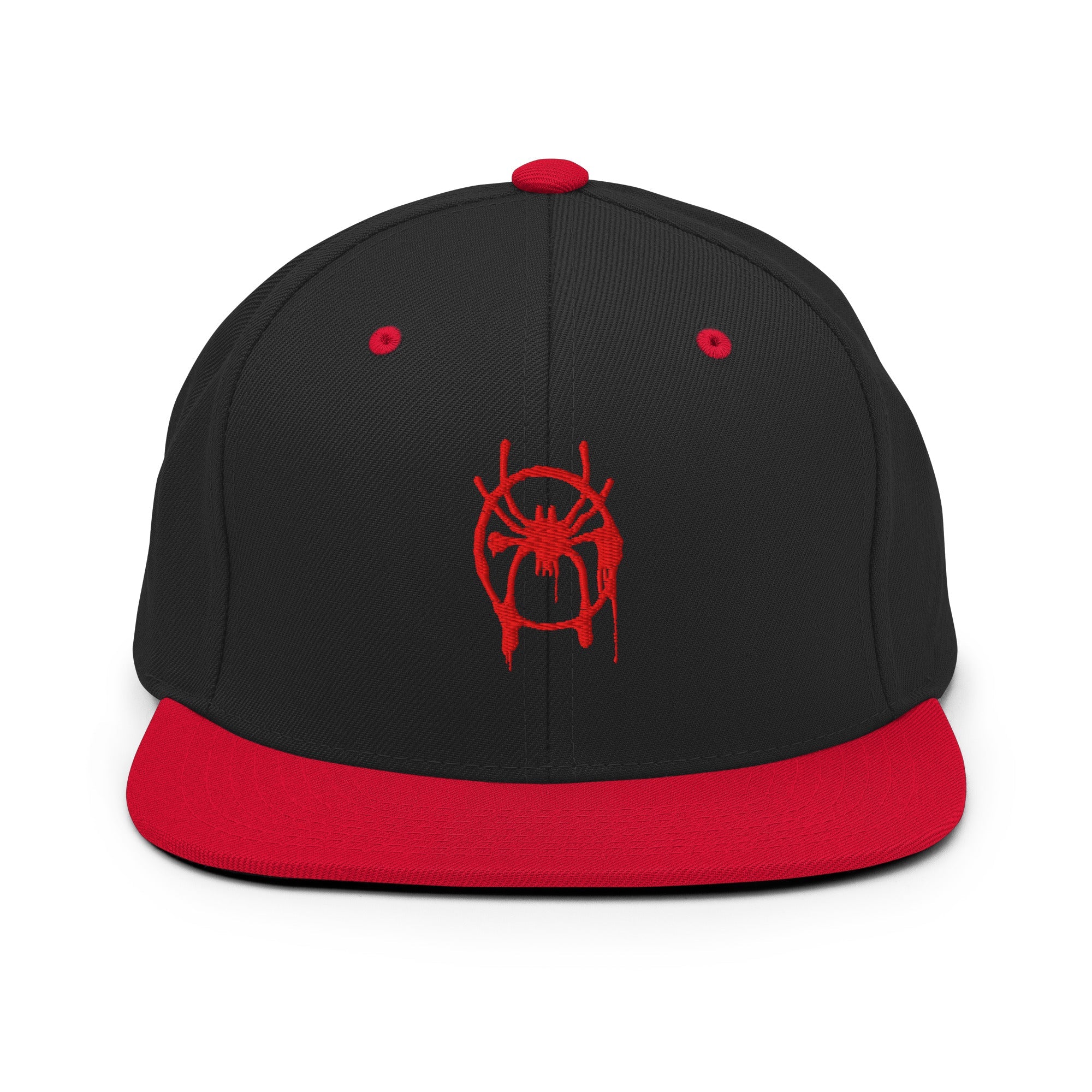 SPIDER Snapback Hat — Black & Red Streetwear - North fleece