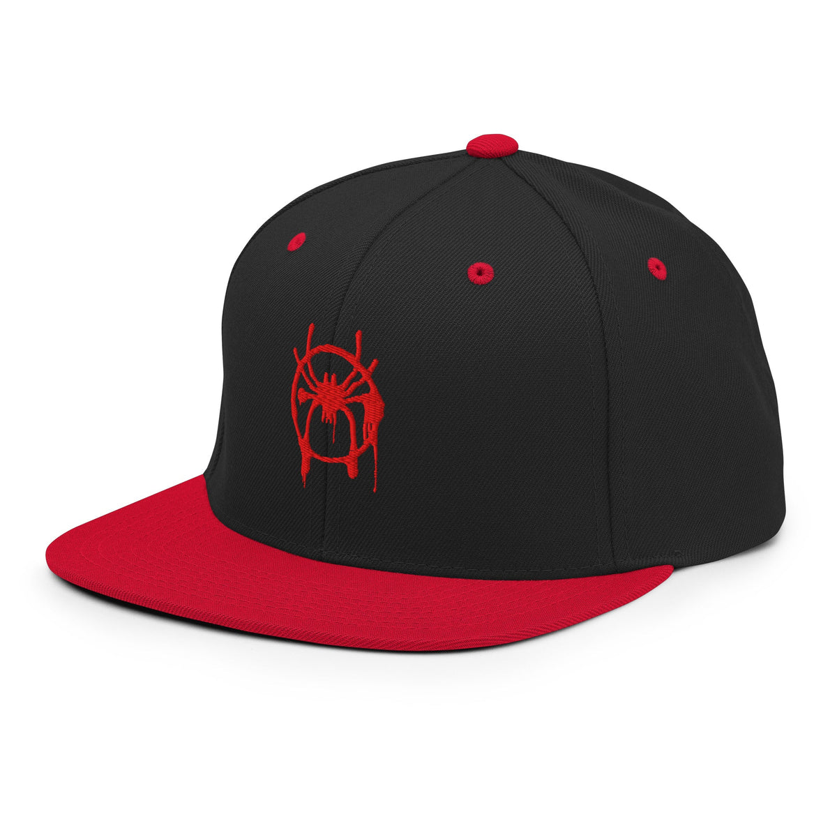 SPIDER Snapback Hat — Black & Red Streetwear - North fleece